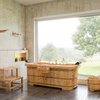 Alfi Brand 12" Small Wooden Shelf W/ Chrome Towel Bar Bathroom Accessory AB5510